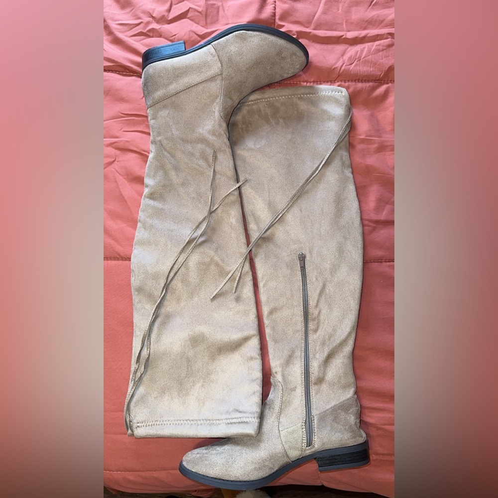Over-the-Knee Boots with Zipper